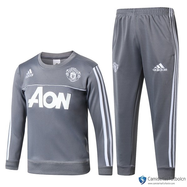 Chandal Manchester United Niño 2017-18 Gris